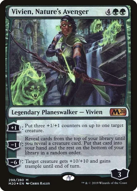 Vivien, Nature's Avenger, Magic card M20 298 — Core Set 2020 set