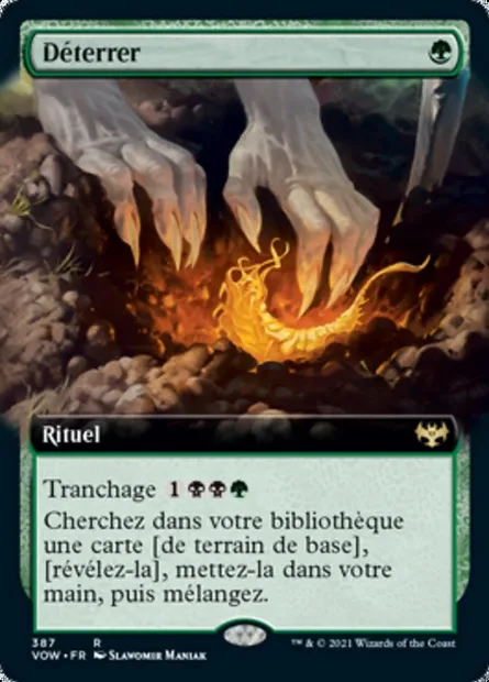 Déterrer, carte Magic VOW 387 — extension Innistrad : noce écarlate