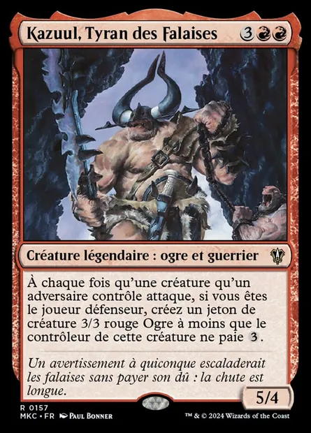 Kazuul, Tyran des Falaises, carte Magic MKC 157 — extension Murders at Karlov Manor Commander