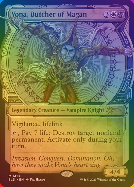 Vona, bouchère de Magan, carte Magic SLD 1413★ — extension Secret Lair Drop