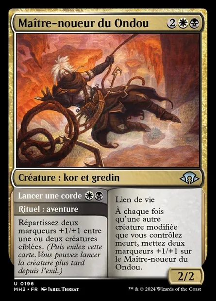 Maître-noueur de Ondou // Lancer une corde, carte Magic MH3 196 — extension Modern Horizons 3