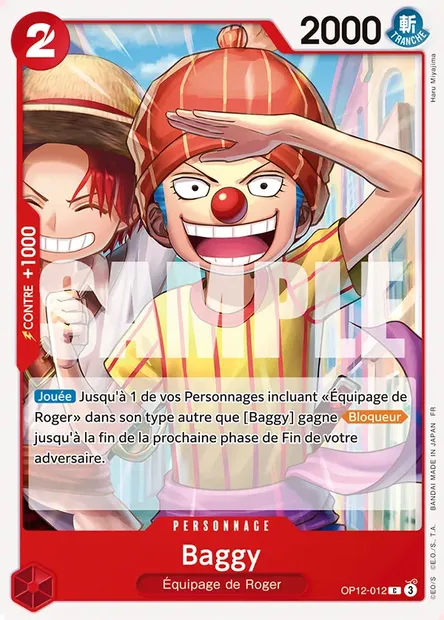 Baggy, carte One Piece OP12-012 — extension L'HÉRITAGE DU MAÎTRE