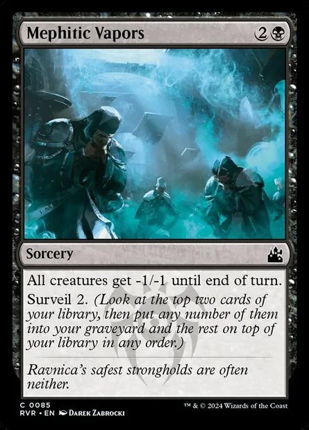 Mephitic Vapors, Magic card RVR 85 — Ravnica Remastered set