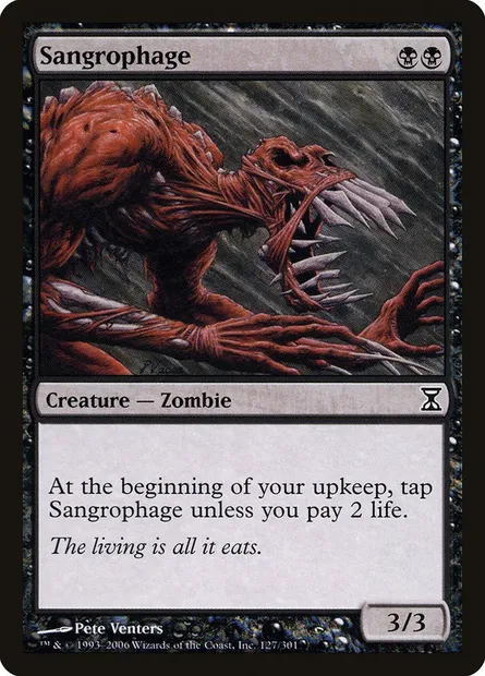 Sangrophage, Magic card TSP 127 — Time Spiral set