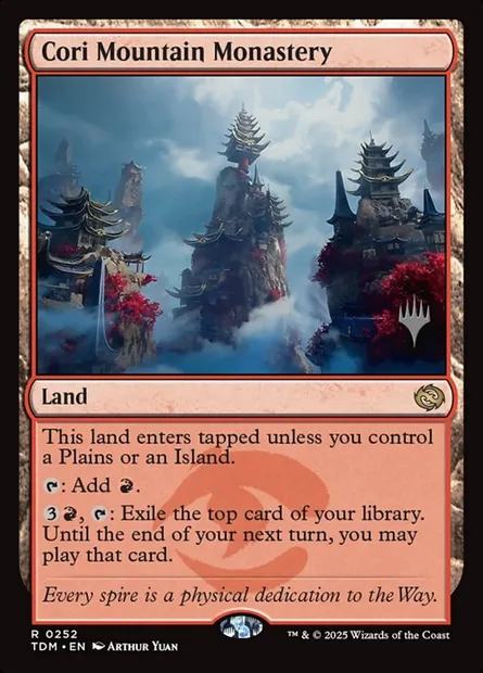 Cori Mountain Monastery, Magic card PTDM 252p — Tarkir: Dragonstorm Promos set