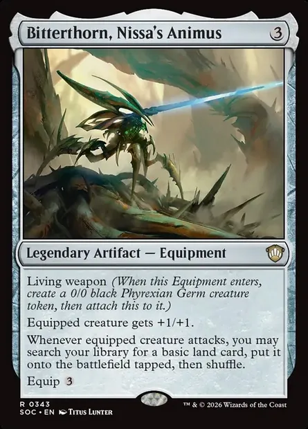 Aigrépine, animus de Nissa, carte Magic SOC 343 — extension Secrets of Strixhaven Commander