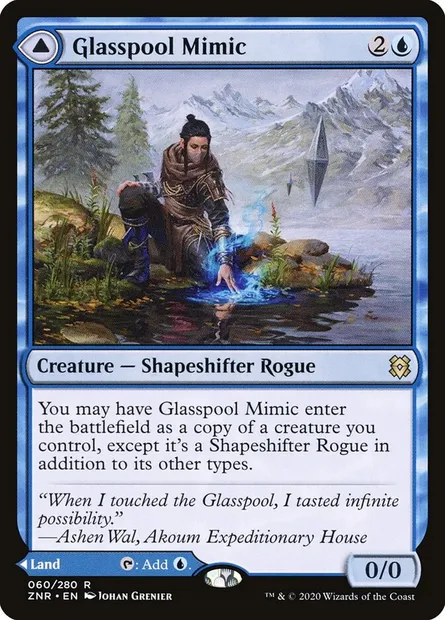 Glasspool Mimic // Glasspool Shore, Magic card ZNR 60 — Zendikar Rising set