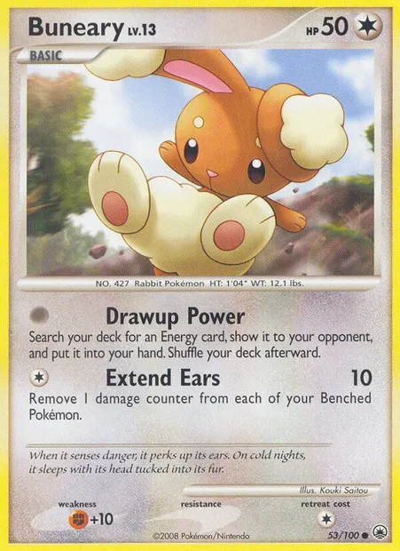 Buneary, Pokémon card MD 53 — Majestic Dawn set