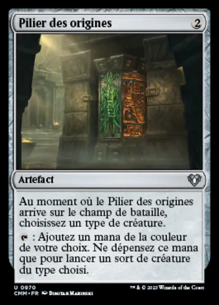 Pilier des origines, carte Magic CMM 970 — extension Commander Masters