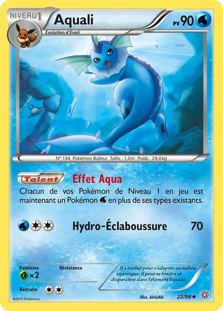 Aquali, carte Pokémon AOR 22 — extension Origines Antiques