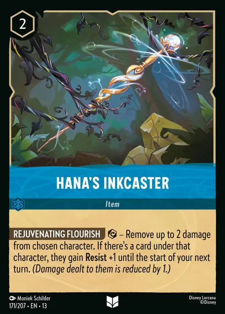 Hana's Inkcaster, Disney Lorcana card CH13-171 — Attack of the Vine! set