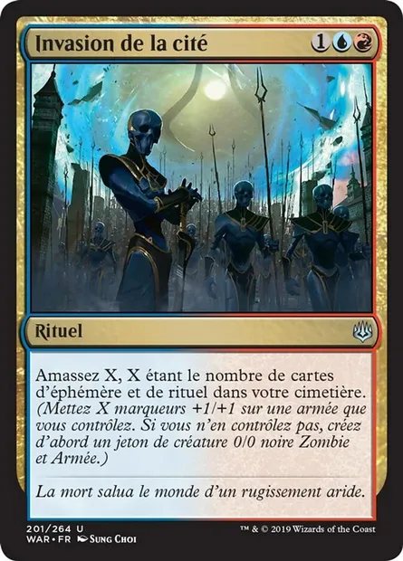 Invasion de la cité, carte Magic WAR 201 — extension La guerre des Planeswalkers