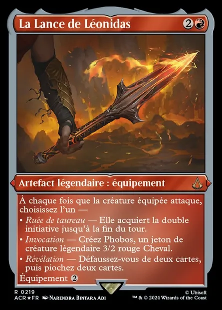 La Lance de Léonidas, carte Magic ACR 219 — extension Assassin's Creed