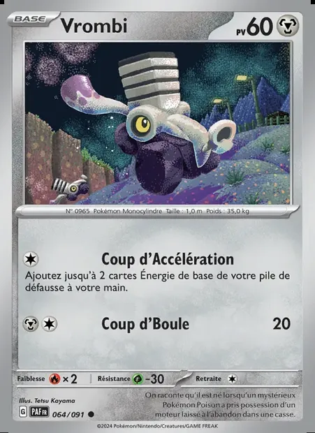 Vrombi, carte Pokémon PAF 064 — extension Destinées de Paldea