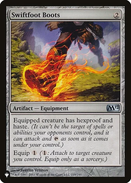 Swiftfoot Boots, Magic card PLST M12-219 — The List set