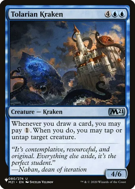Kraken de Tolaria, carte Magic PLST M21-80 — extension The List