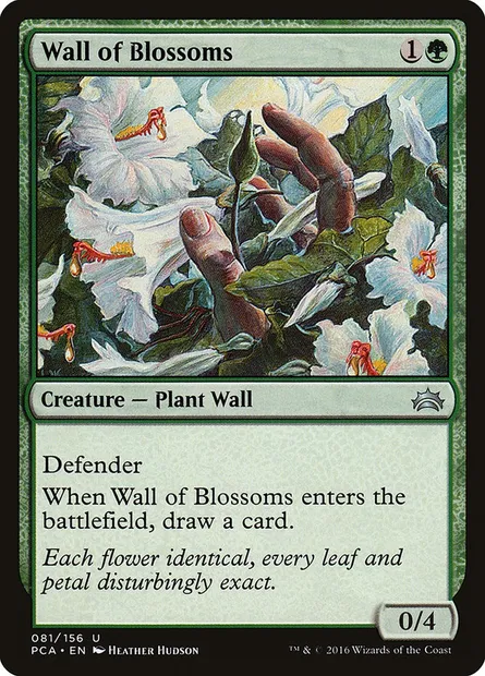 Mur de fleurs, carte Magic PCA 81 — extension Planechase Anthology