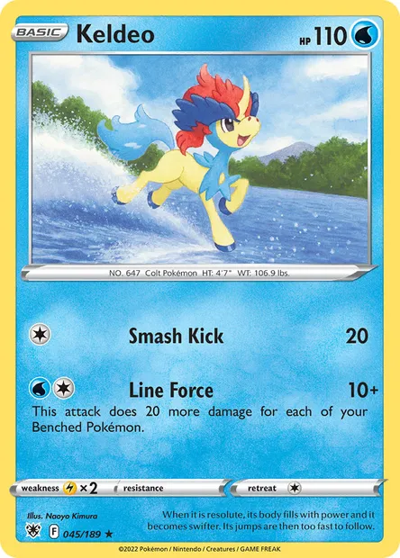 Keldeo, Pokémon card ASR 045 — Astral Radiance set
