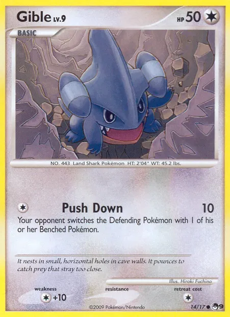 Gible, Pokémon card P9 14 — POP Series 9 set