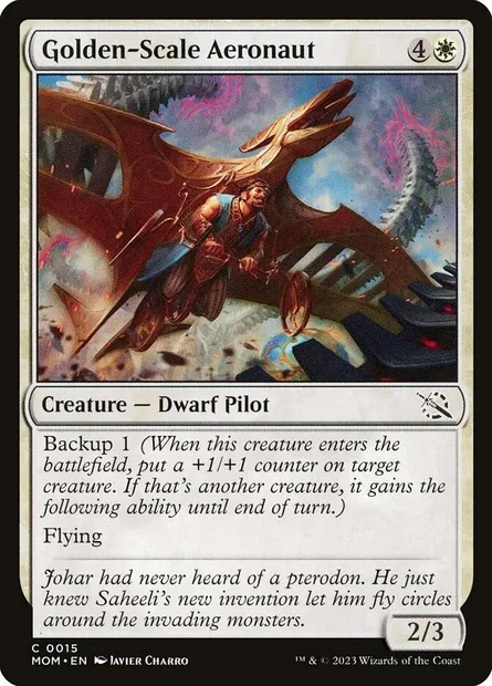 Golden-Scale Aeronaut, Magic card MOM 15 — March of the Machine set