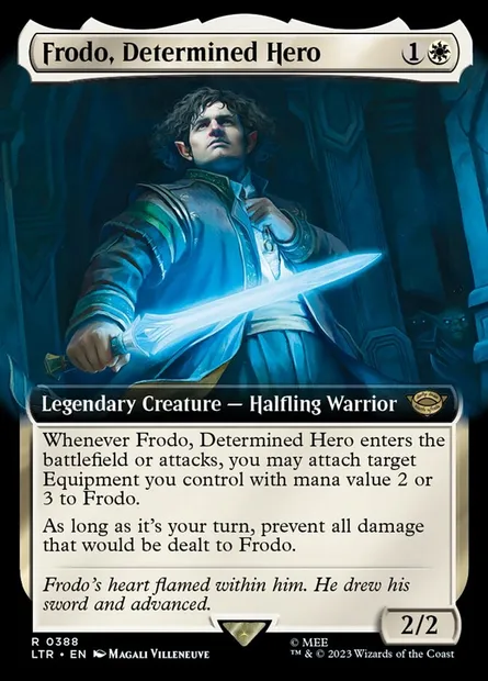 Frodo, Determined Hero, Magic card LTR 388 — The Lord of the Rings: Tales of Middle-earth set
