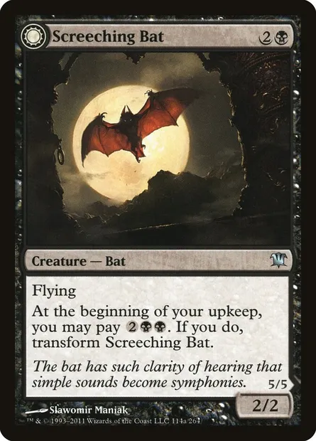 Screeching Bat // Stalking Vampire, Magic card ISD 114 — Innistrad set