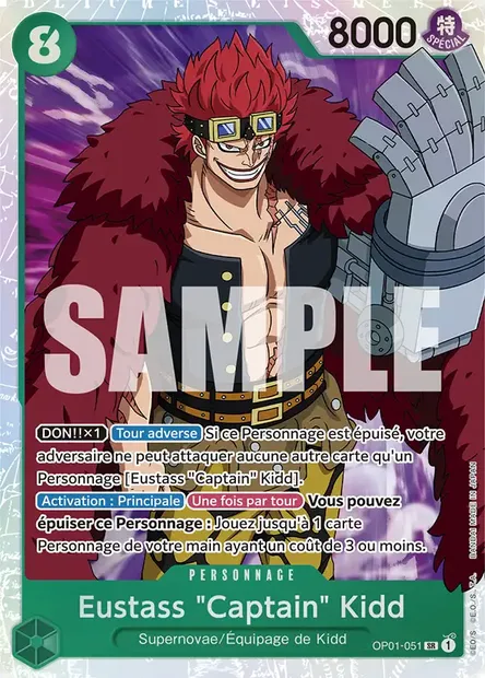 Eustass "Captain" Kidd, carte One Piece OP01-051 — extension ROMANCE DAWN