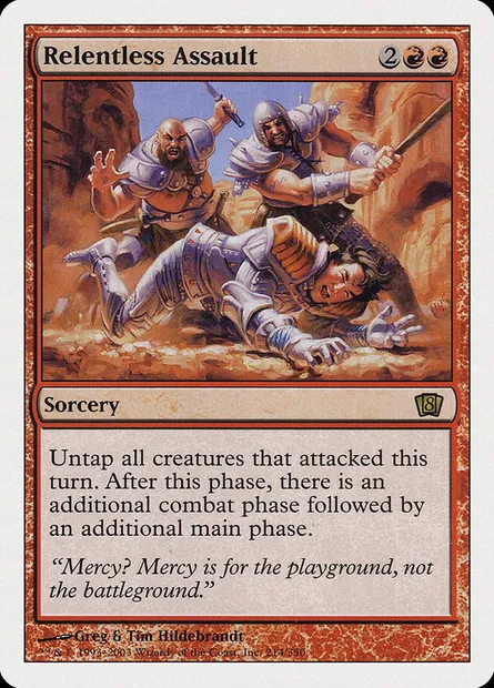 Relentless Assault, Magic card 8ED 214 — Eighth Edition set