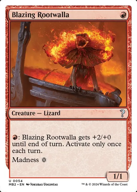 Blazing Rootwalla, Magic card MB2 54 — Mystery Booster 2 set