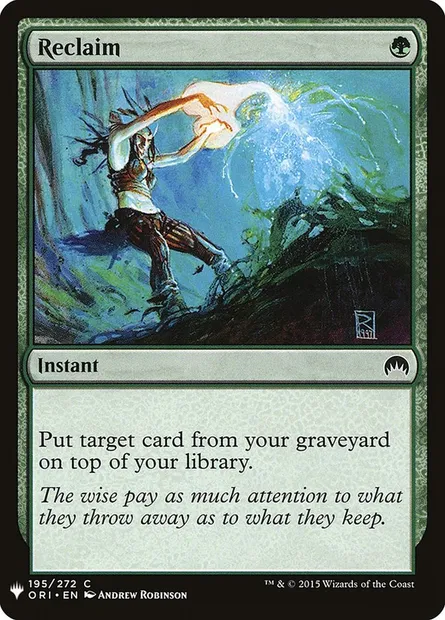 Récupération, carte Magic PLST ORI-195 — extension The List