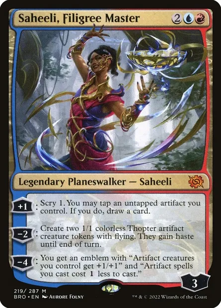 Saheeli, Filigree Master, Magic card BRO 219 — The Brothers' War set