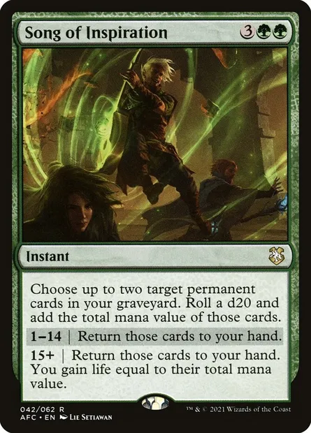 Song of Inspiration, Magic card AFC 42 — Forgotten Realms Commander set
