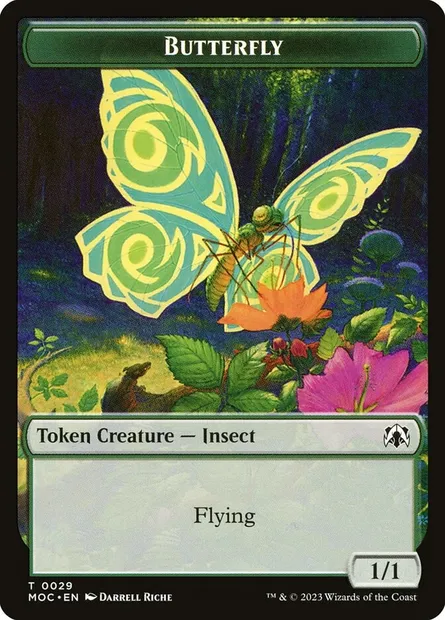 Butterfly, carte Magic TMOC 29 — extension March of the Machine Commander Tokens