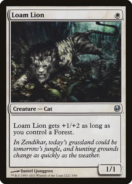 Loam Lion, Magic card DDH 5 — Duel Decks: Ajani vs. Nicol Bolas set