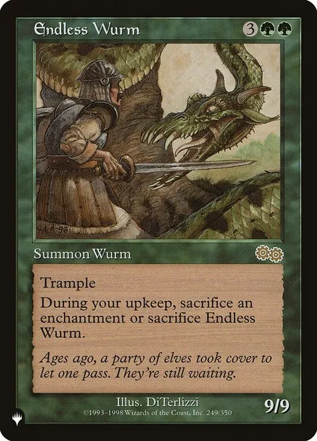 Endless Wurm, Magic card PLST USG-249 — The List set