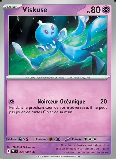 Viskuse, carte Pokémon WHT 044 — extension Flamme Blanche