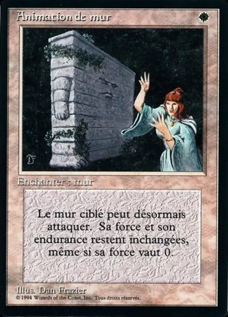 Animate Wall, Magic card FBB 1 — Foreign Black Border set