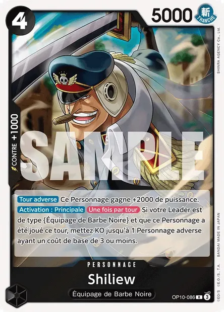 Shiliew, carte One Piece OP10-086 — extension SANG ROYAL
