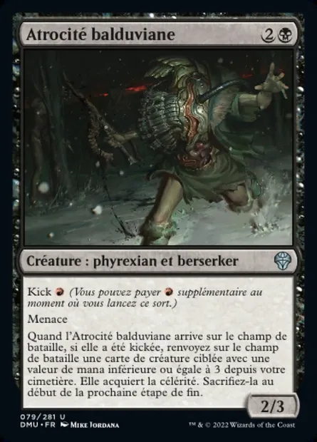 Atrocité balduviane, carte Magic DMU 79 — extension Dominaria Uni