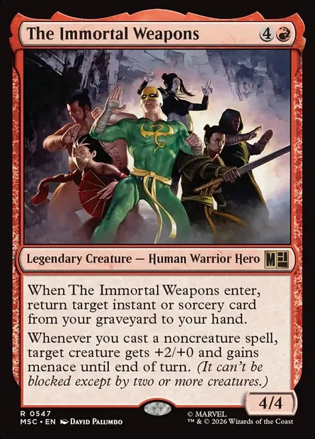 The Immortal Weapons, Magic card MSC 547 — Marvel Super Heroes Commander set