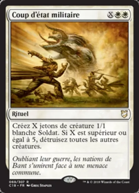 Coup d'état militaire, carte Magic C18 69 — extension Commander 2018