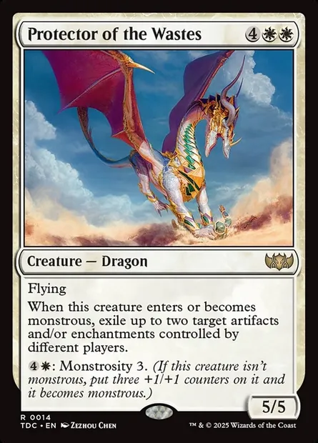Protector of the Wastes, Magic card TDC 14 — Tarkir: Dragonstorm Commander set