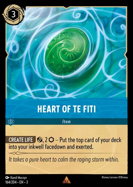 Heart of Te Fiti, Disney Lorcana card CH3-164 — Into the Inklands set