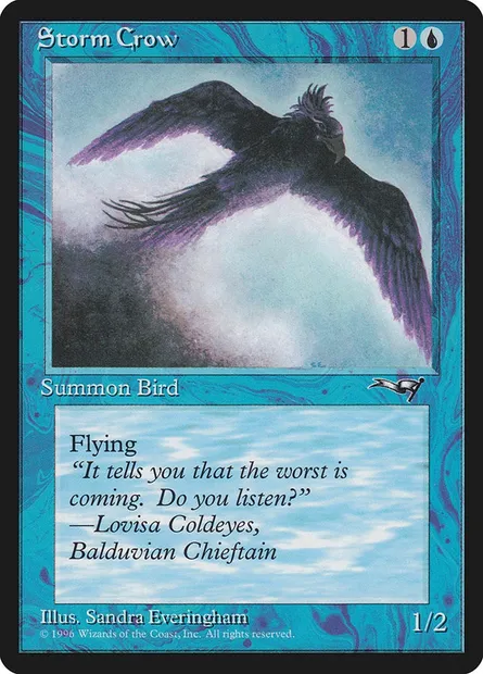 Storm Crow, Magic card ALL 36a — Alliances set