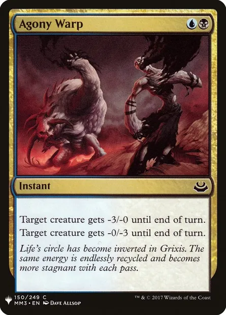 Agony Warp, Magic card PLST MM3-150 — The List set