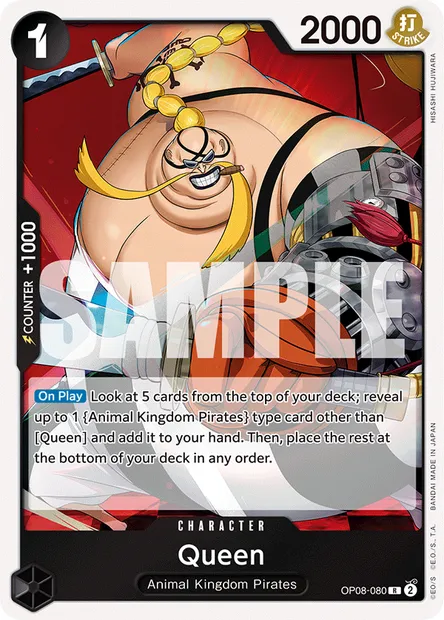 Queen, carte One Piece OP08-080 — extension TWO LEGENDS