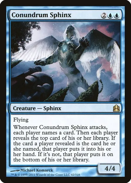 Conundrum Sphinx, Magic card CMD 42 — Commander 2011 set