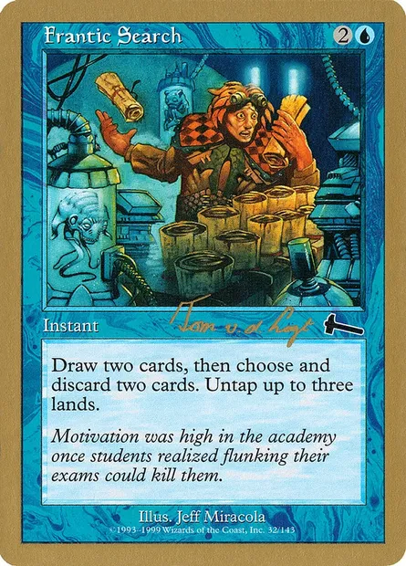 Frantic Search, Magic card WC00 tvdl32 — World Championship Decks 2000 set