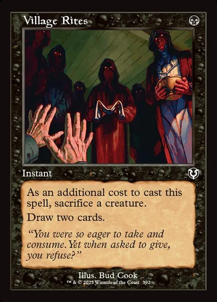 Village Rites, Magic card INR 392 — Innistrad Remastered set