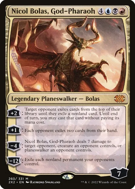 Nicol Bolas, God-Pharaoh, Magic card 2X2 260 — Double Masters 2022 set